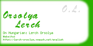 orsolya lerch business card